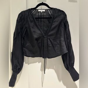 Frame Black Crop Top